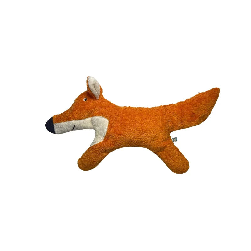 Langes handgemachtes Bio-Kuschelkissen in Fuchsform, orange – weich und babysicher von PAT & PATTY