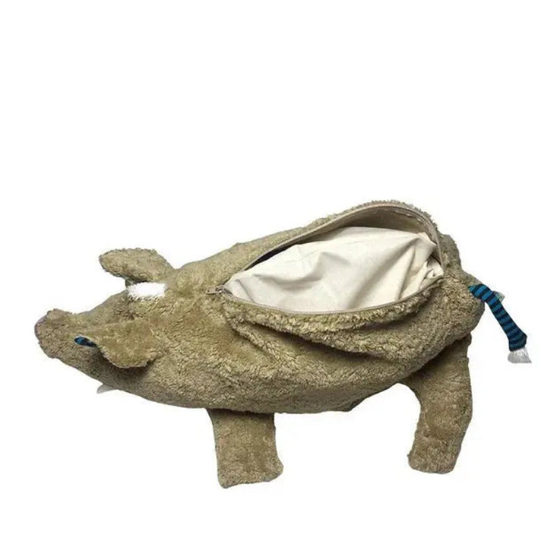 Bio Kuschelkissen Wildschwein hellbraun mit eine Inlett - PAT & PATTY