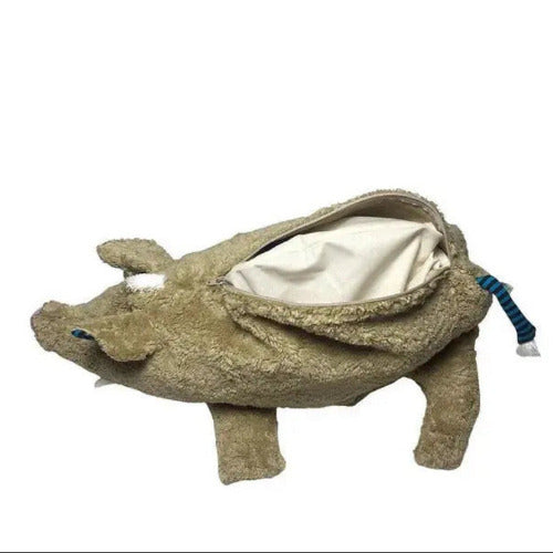 Bio Kuschelkissen Wildschwein hellbraun mit eine Inlett - PAT & PATTY