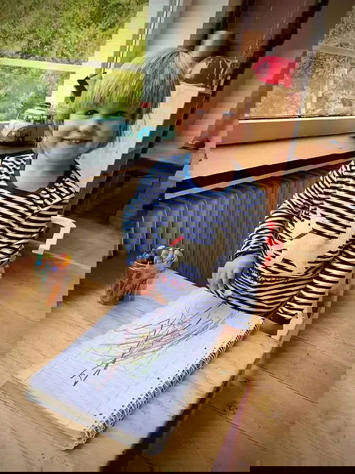 Detailaufnahme: Bio Langarmshirt "Hund" – hochwertige Verarbeitung aus Bio-Baumwolle von PAT & PATTY