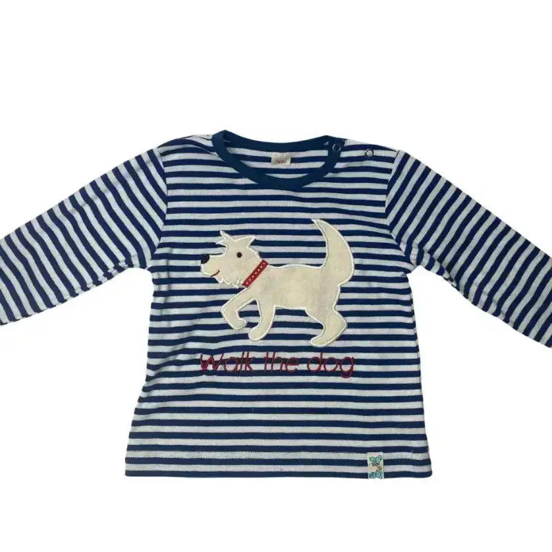 Bio Langarmshirt für Kinder mit Hund-Motiv – aus zertifizierter Bio-Baumwolle von PAT & PATTY