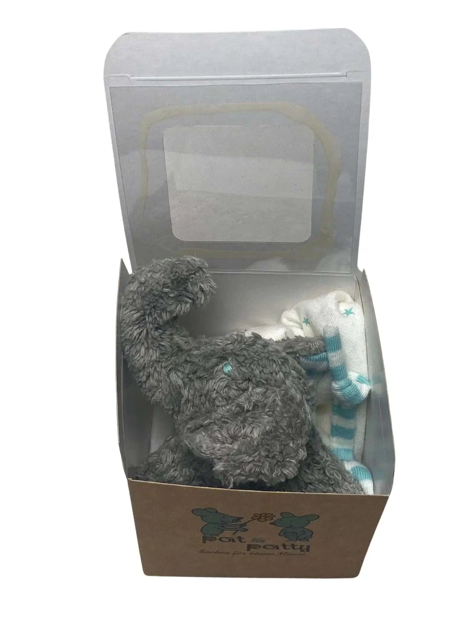 Bio Schmusetuch Elefant aus zertifizierter Baumwolle – handgefertigt von PAT & PATTY