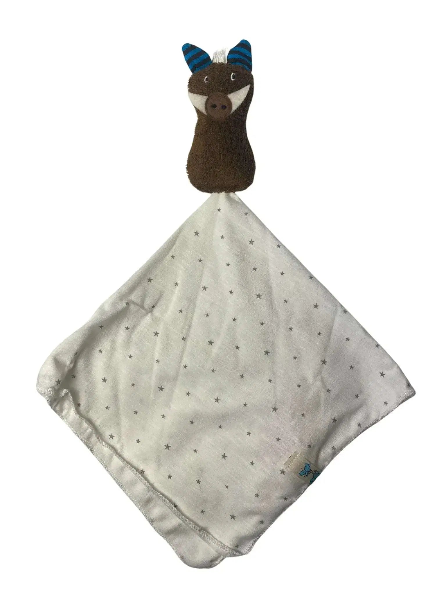 GOTS-zertifiziertes Bio Schmusetuch Wildschwein – ideal für Babys, von PAT & PATTY handgefertigt