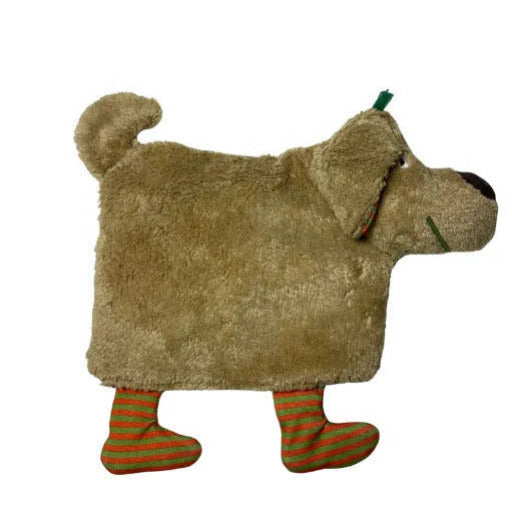 Waschbares Bio Wärmekissen Hund in Hellbraun von PAT & PATTY

