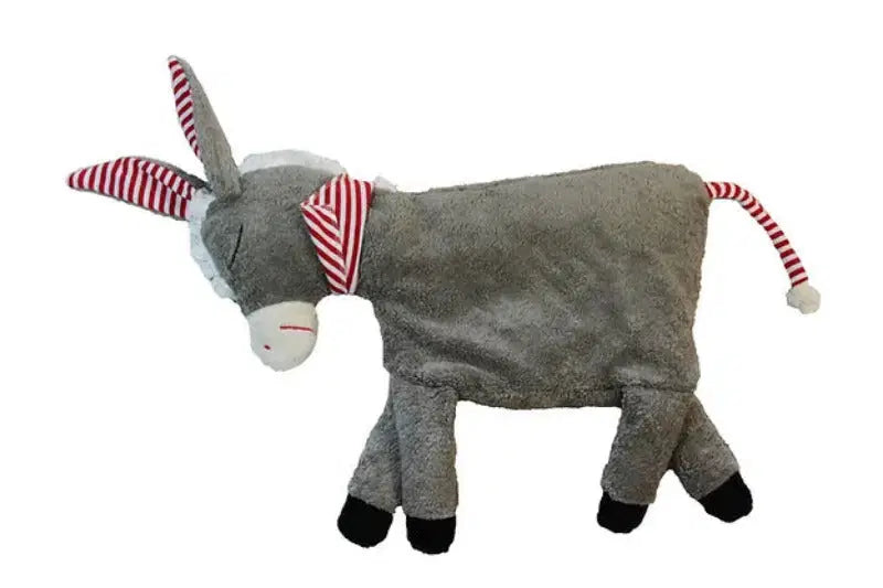 Handgemachtes Bio-Kuschelkissen in grauer Eselform – weich, nachhaltig und ideal für Babys von PAT & PATTY