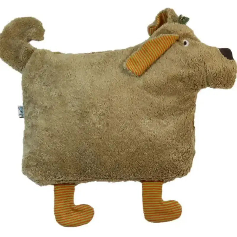 Handgemachtes Bio-Kuschelkissen in Hundform, naturweiß mit Inlett – weich, pflegeleicht und ideal für Babys von PAT & PATTY