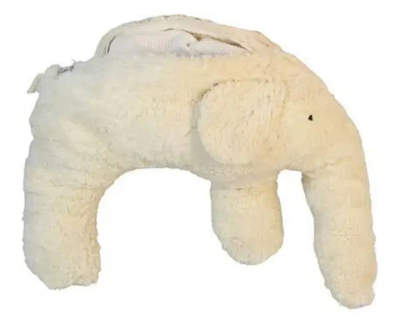 Bio Kuschelkissen Elefant naturweiss mit eine Inlett aus Baumwolle- PAT & PATTY
