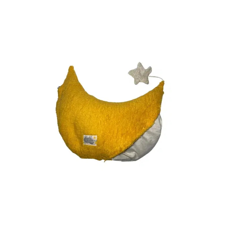 Bio Kuschelkissen Mond gelb mit eine Inlett- PAT & PATTY