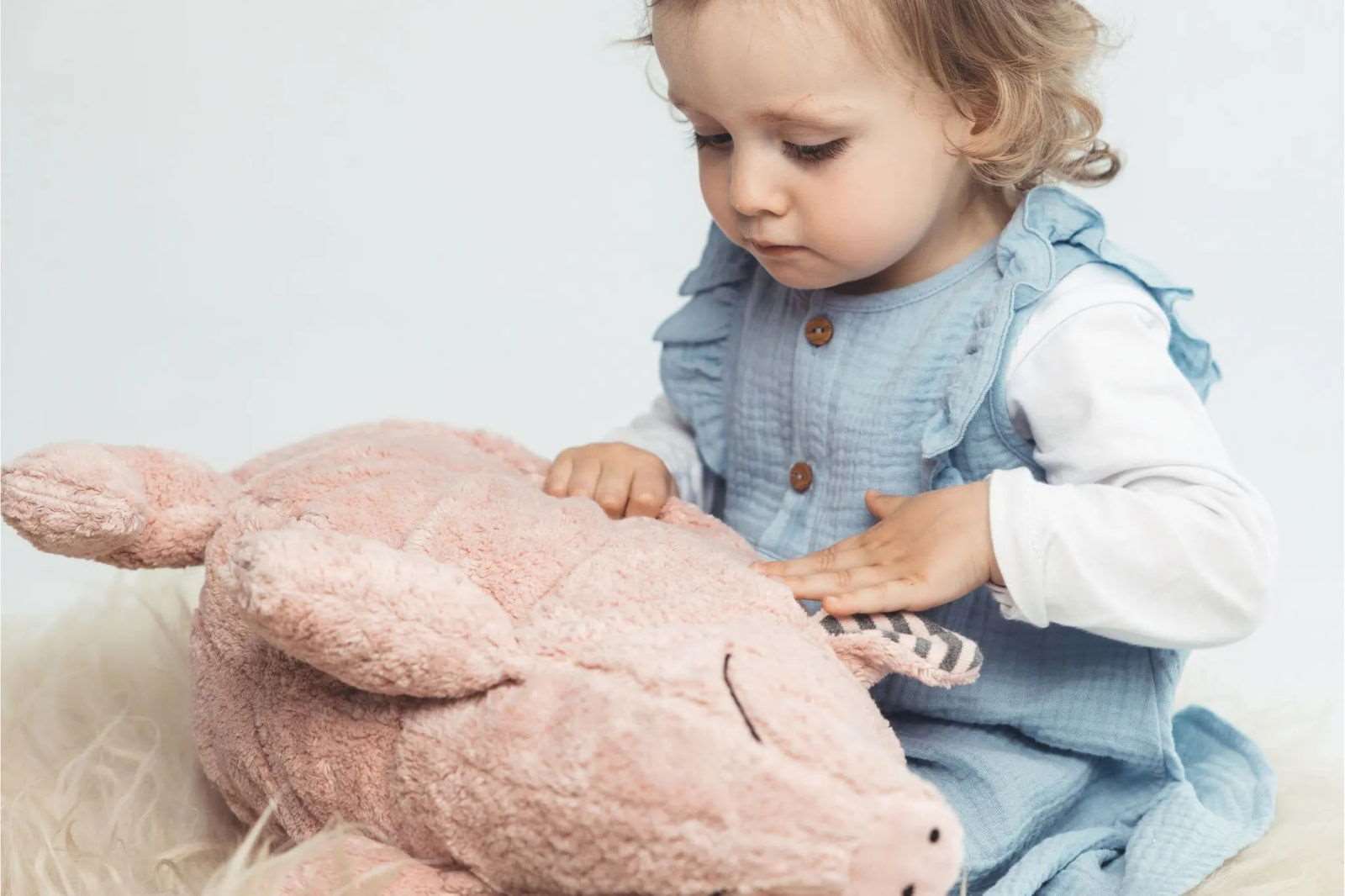 Handgemachtes Kuscheltier Schwein aus Bio-Baumwolle – verfügbar in Klein oder XXL – PAT & PATTY