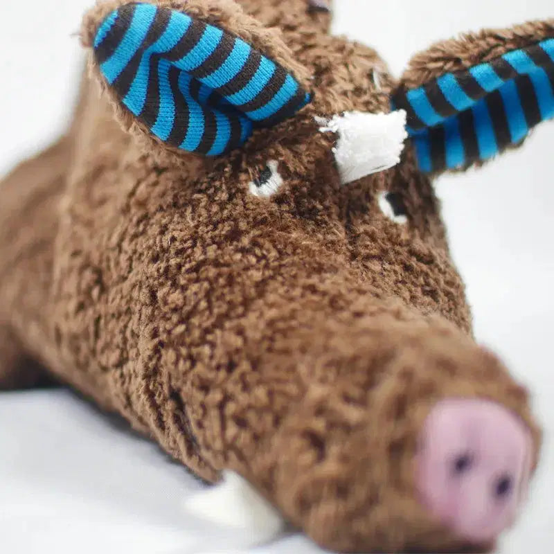 Bio Wärmekissen Wildschwein braune waschbaren Plüsch