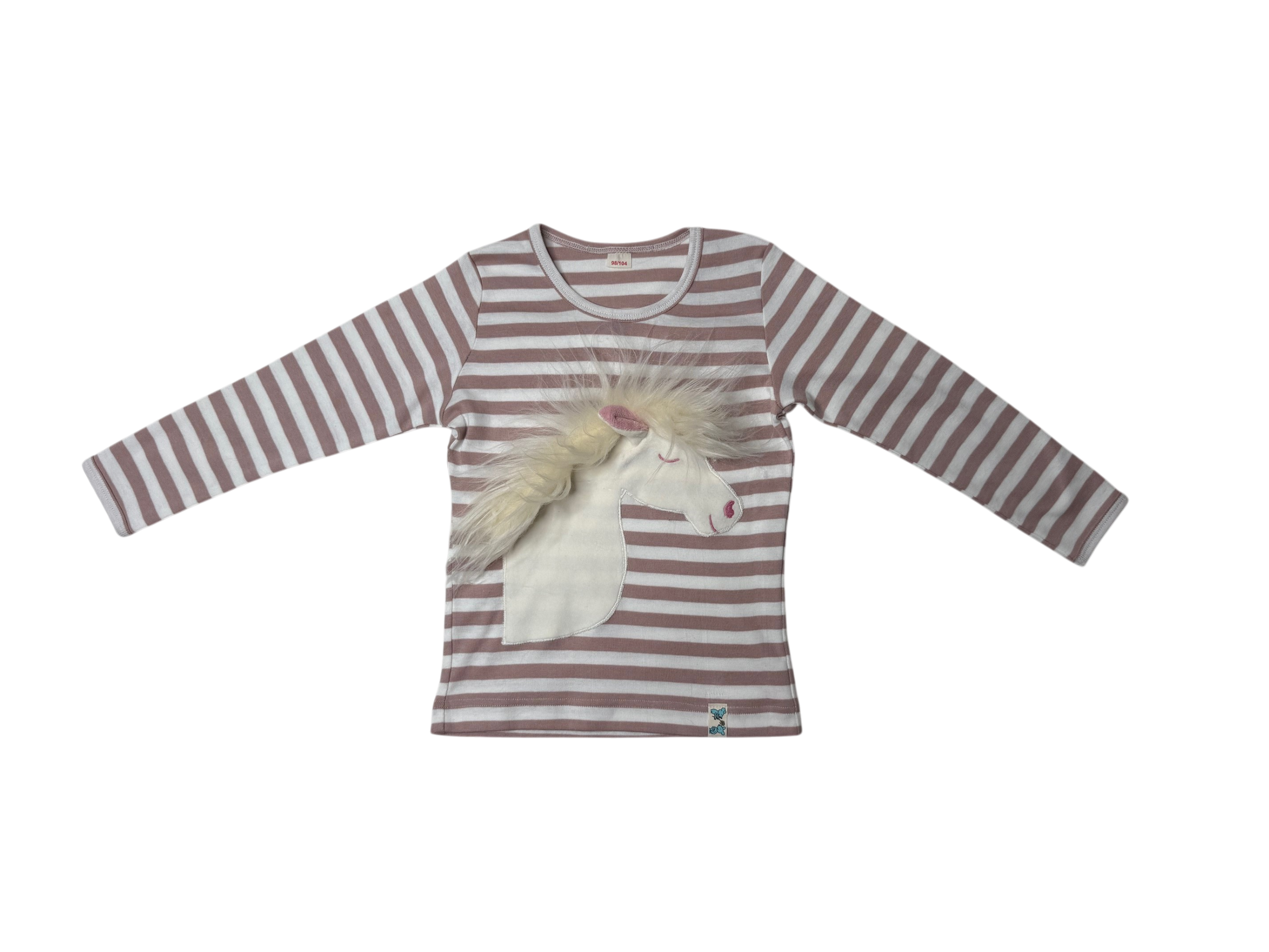 Bio Baumwolle Kindershirt mit Einhorn Applikation