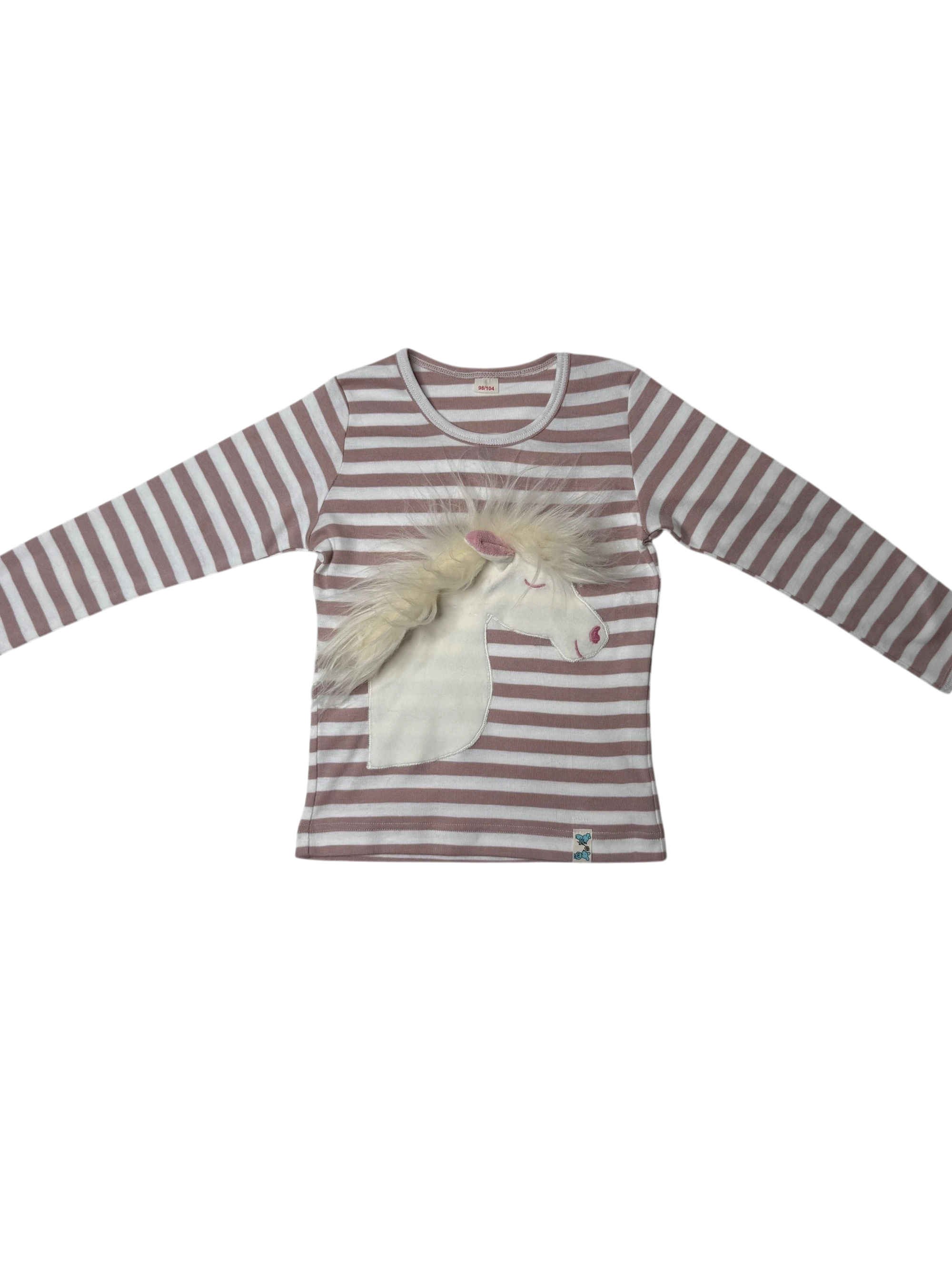 Bio Baumwolle Kindershirt mit Einhorn Applikation aus Nicki kbA