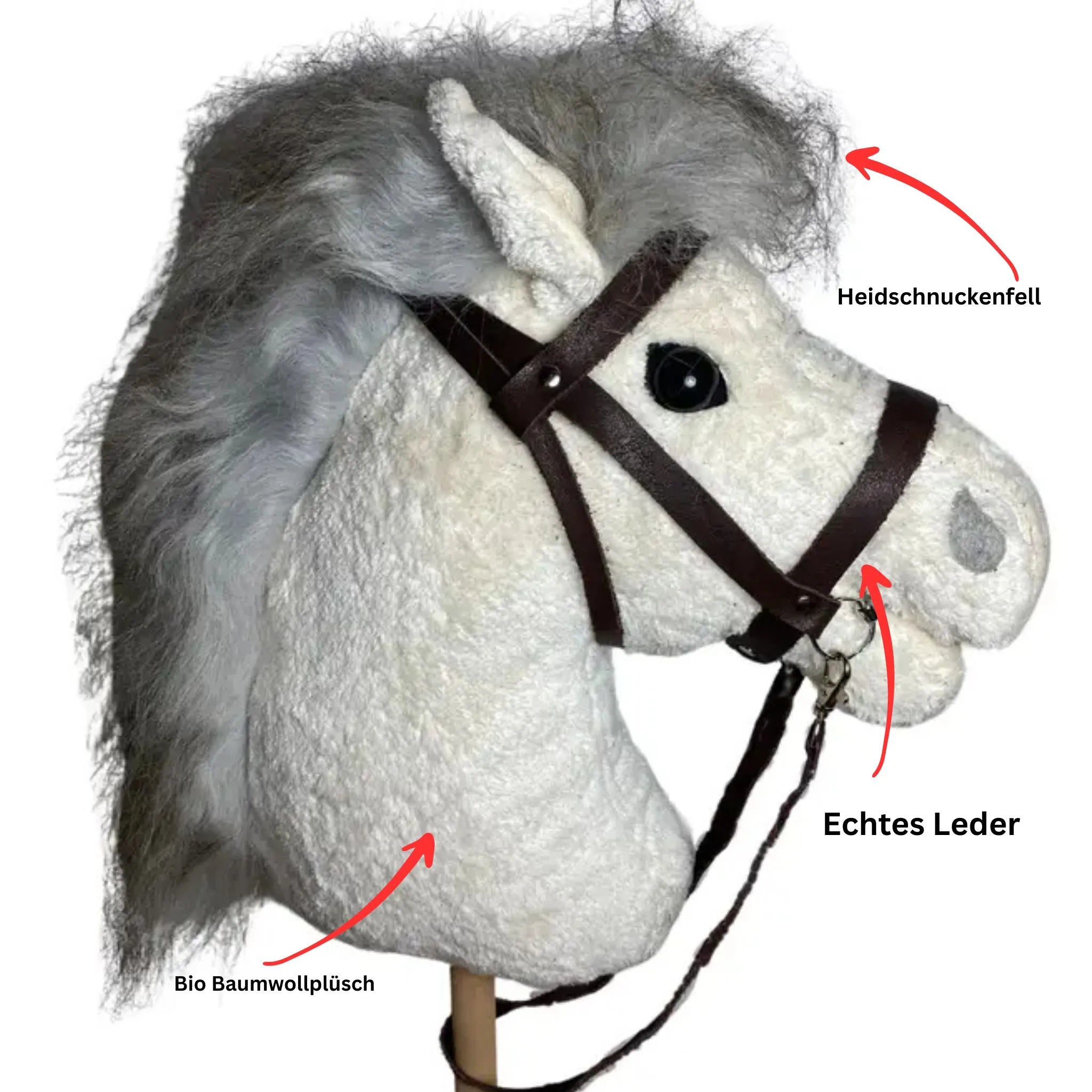 Hobby Horsing Bio Steckenpferd kaufen Pontos mit einem Gebiss