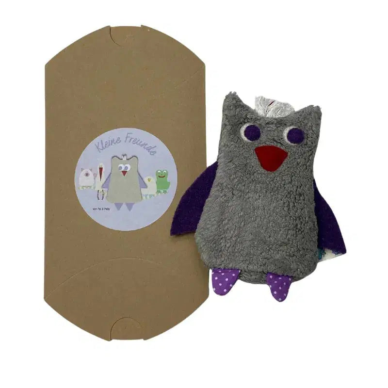 Eulenförmiges Lavendelkissen aus weichem Bio-Stoff von PAT & PATTY