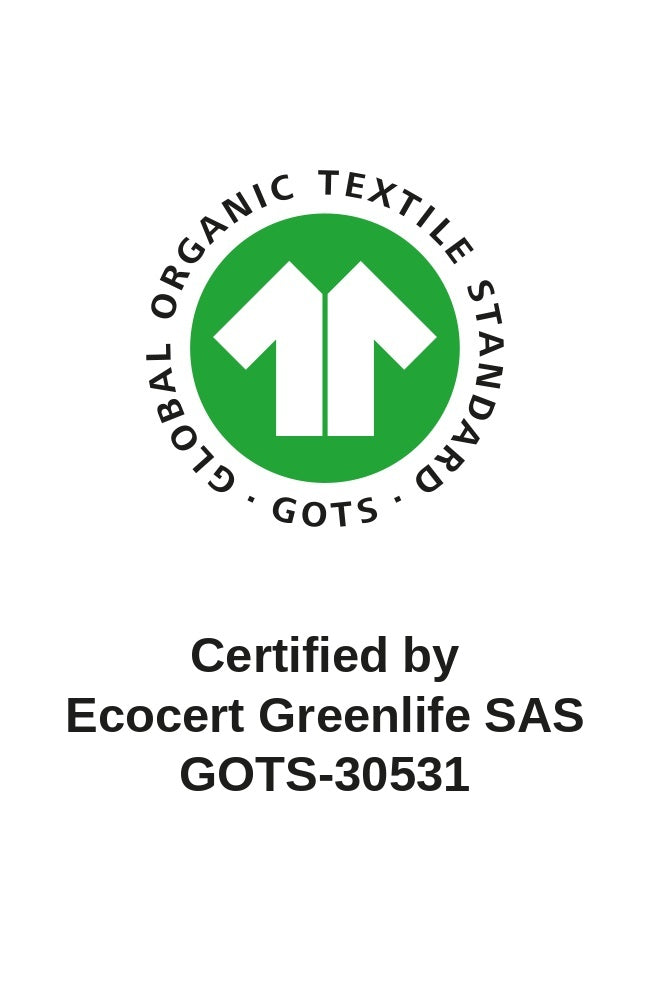 GOTS-Siegel – zertifiziert durch Ecocert Greenlife SAS (GOTS-30531)
