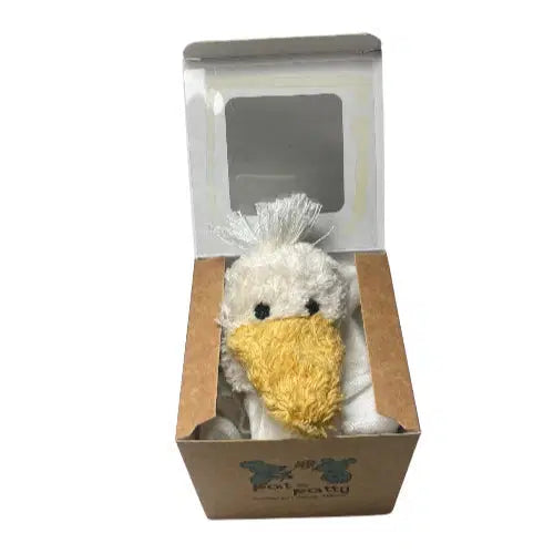Personalisiertes Schmusetuch in Gänseform aus Bio-Baumwolle – verpacktes Geschenk von PAT & PATTY