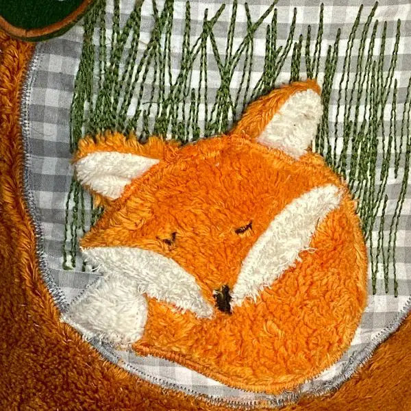 Handgemachte Schultüte aus Stoff mit Fuchs-Applikation – nachhaltig, wiederverwendbar und ideal zur Einschulung von PAT & PATTY