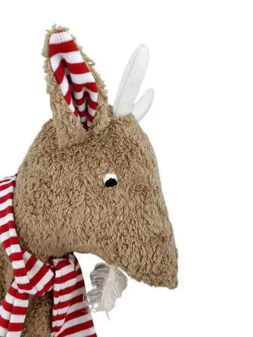 Handgemachtes Bio-Kuschelkissen in Ziegenform aus weicher Baumwolle – ideal für Babys und Kleinkinder von PAT & PATTY